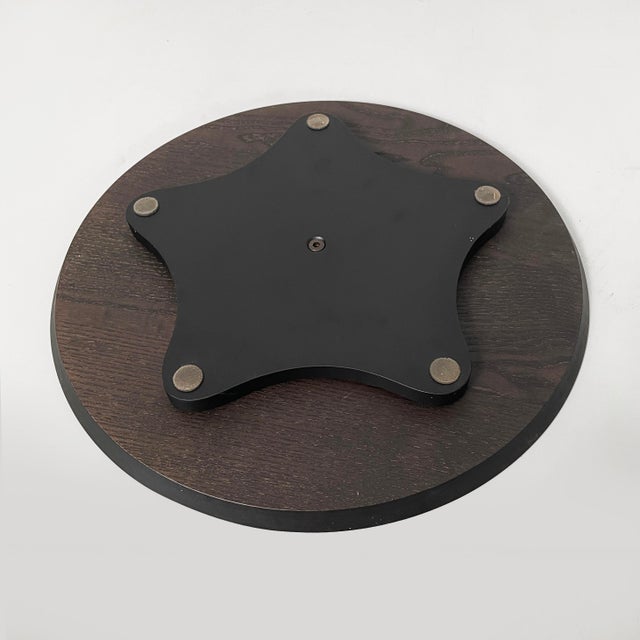 Italian Modern Rotating Plate in Wood, 1990s For Sale - Image 9 of 10