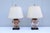 Stunning late 20th-century matching vintage pair of Japanese Imari porcelain ginger jar table lamps crafted by the high-...