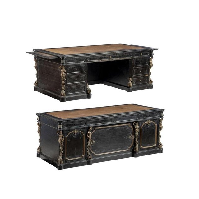 Antique Napoleon III Secretaire in Oak, 1800s For Sale - Image 6 of 6