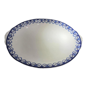 Early 20th Century Antique Blue & White Serving Platter