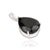VRJewels 5.89ct Bold Black Diamond Pear Cut Solitaire Pendant in 14k White Gold For Sale - Image 4 of 14