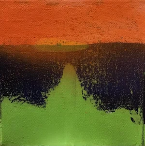 “AS042722” Contemporary Original Abstract Landscape on Stretched Canvas