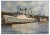 Philippe Duhamel, Oil on Canvas, Trawling in the Port of Fécamp, 1970s For Sale