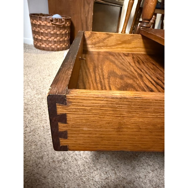 Wood Vintage Pine Shop Originals Two-Tier Side Table For Sale - Image 7 of 11