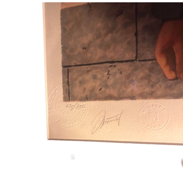 Dark Green 1990s Rene Magritte’s Limited and Number Lithograph of ‘Son of Man’ Matted and Framed For Sale - Image 8 of 11