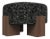 Cassette Pouf in Kirkby Design Scribble Noir Fabric and Smoked Oak by Alter Ego for Collector For Sale
