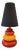 Albret Red and Yellow Ceramic Lamp, 1980s For Sale