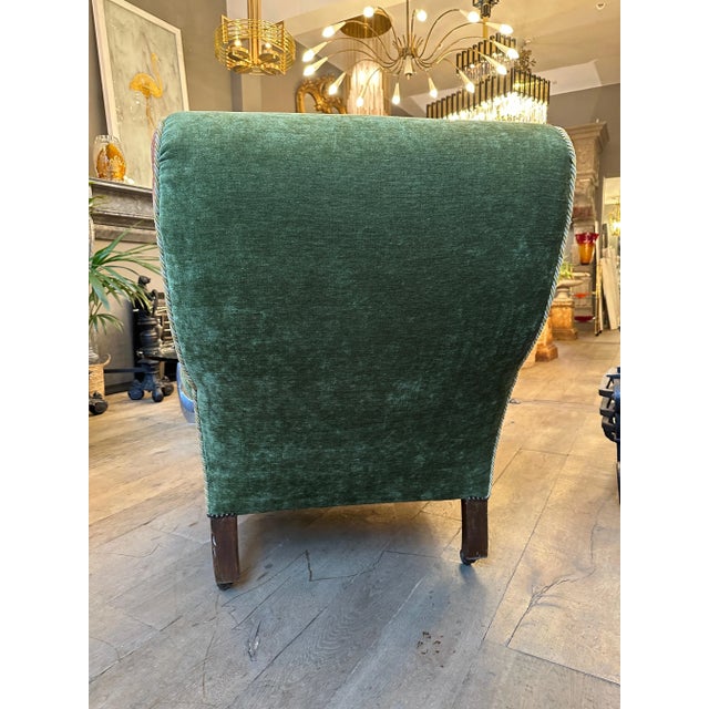 Antique English Victorian Library Armchair, 1880 For Sale - Image 10 of 11