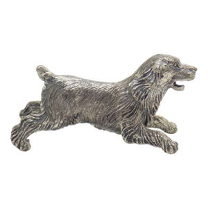 Vintage Italian Handmade Genuine Silver Rare Barking Dog Solid Figurine Miniature