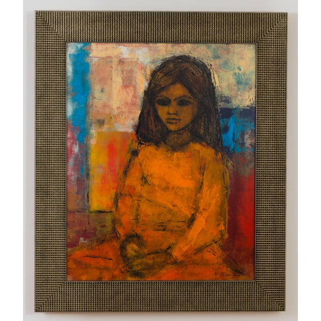 Christian Bjørn Larsen, Girl, 1965, Gouache on Paper For Sale - Image 9 of 9
