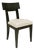 Chair in Anthracite Sycamore with Aniline Premium White Leather Seat For Sale