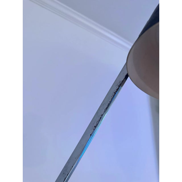 Postmodern Italian Postmodern Chrome and Stone Lamp For Sale - Image 3 of 4