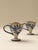 Art Deco Hand-Painted Vintage-Style Uniquely Shaped Coffee Cup - Set of 2 For Sale - Image 4 of 7