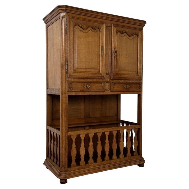 2000 - 2009 Antique French Oak Cupboard, 1900s For Sale - Image 5 of 12