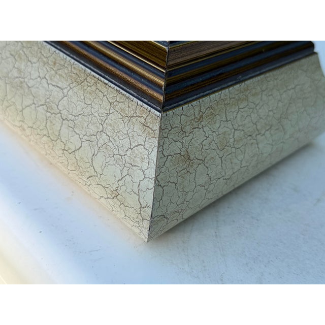 Vintage Crackled Parchment Decorative Box For Sale - Image 10 of 12