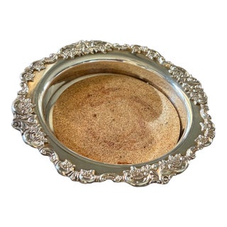 Baroque by Wallace Vintage Silver-Plate Wine Coaster For Sale