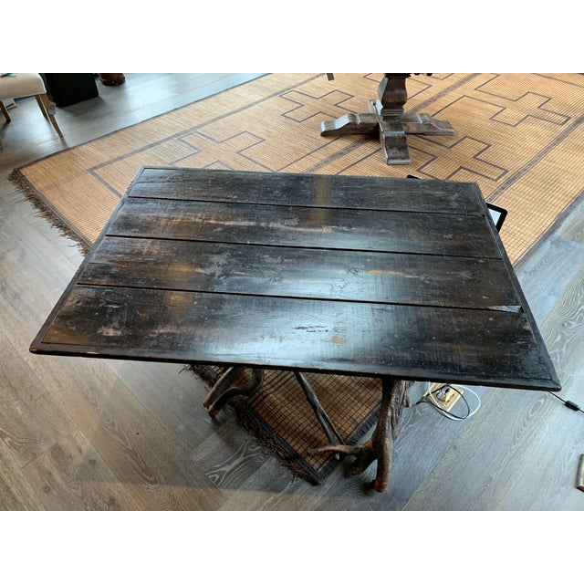 Mid 20th Century Antique Elm Tree Root Desk For Sale - Image 5 of 6
