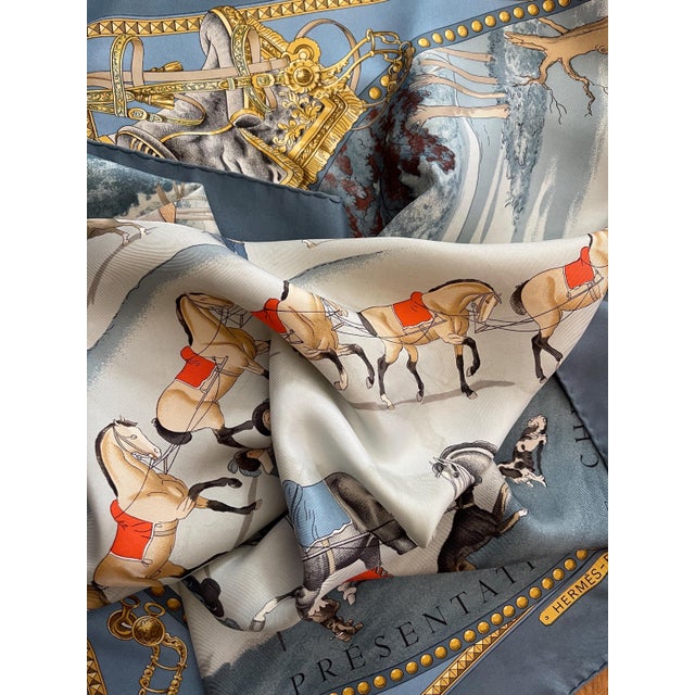 PRESENTATION HERMES de CHEVAUX 1980 Ledoux Philippe Foulard en soie For Sale - Image 9 of 11
