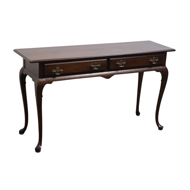 Hammary Furniture Solid Cherry Traditional Queen Anne 52" Accent Sofa Table For Sale - Image 4 of 13