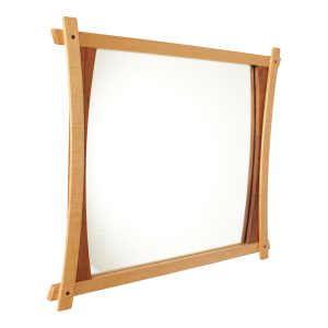 Studio Crafted Maple and Walnut Wall Mirror