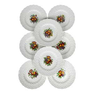 Vintage Spode Alden Daisy Fruit Luncheon Plates- Set of 8