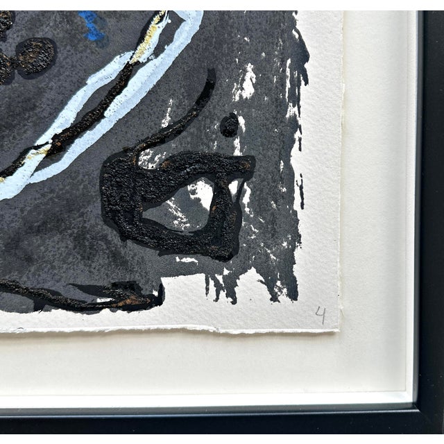 Emil Schumacher, Original Terragraph from the Book of Genesis, 1998, No. 4 For Sale - Image 4 of 5