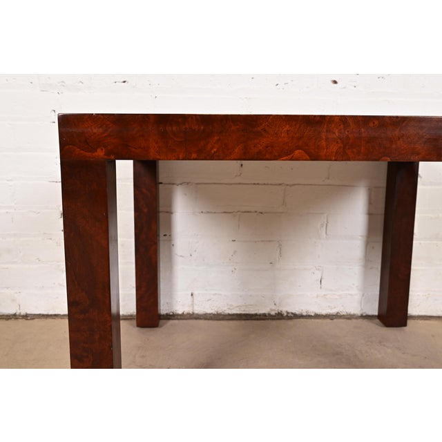 Paul Evans for Directional Mid-Century Modern Burl Wood Parsons Side Table, 1960s For Sale In South Bend - Image 6 of 10