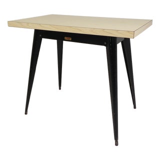 Model Tolix T55 Bistro Table with Formica Top from Henri Julien, 1950s For Sale