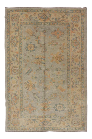 Keivan Woven Arts, En-816, Vintage Turkish Oushak Rug 4'2 X 6'8