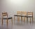 Mid-Century Modern Danish Solid Beech and Gray Velvet Model 84 Dining Chairs by Niels Otto Møller for J.L. Møllers, 1960s, Set of 4 For Sale - Image 3 of 11