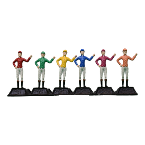 Set X 6 "21" Club Jockey Placecard Holders