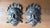 Metal Mythological Gilded Cast Iron Neptune Architectural Wall Plaques - A Pair For Sale - Image 7 of 12
