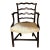 Antique Early 19th Century English George III Carved Mahogany Ribbon Back Arm Chair, Circa 1800 For Sale