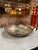 Beautiful Italian decorative oversize bowl, silver plated with goose-shaped handles.