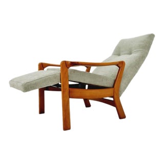 German Lounge Chair With Foot Rest, 1950s For Sale