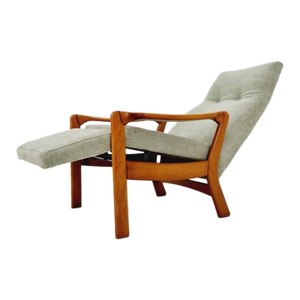 German Lounge Chair With Foot Rest, 1950s