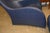 Vintage Pair Gerard Van Den Berg Montis Blue Leather Loge Easy / Lounge Chairs & Footstools For Sale - Image 6 of 18