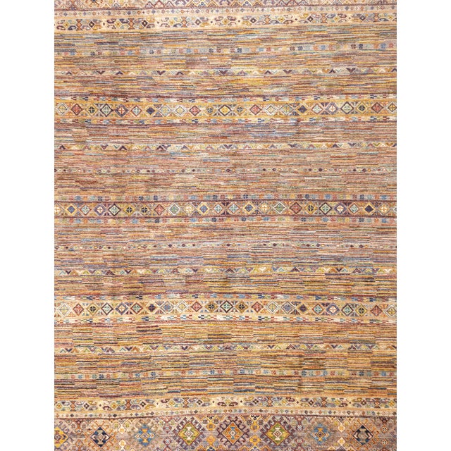 Persian Contemporary Gabbeh Rug 6'9'' X 9'9'' For Sale - Image 3 of 11