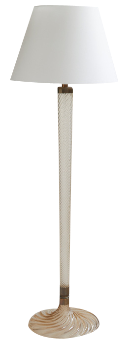 Model N ° 529 Blown Glass Floor Lamp attributed to Carlo Scarpa for Venini, 1942