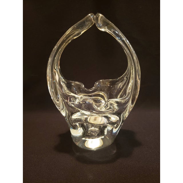 Italian Mid-Century Hand Blown Clear Glass Piece For Sale - Image 11 of 13