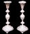 Pair of 12-Inch Antique Norblin and Co. Warsaw Silver-Plate Shabbat Candlesticks - Ornate Victorian Repoussé Judaica For Sale - Image 15 of 17