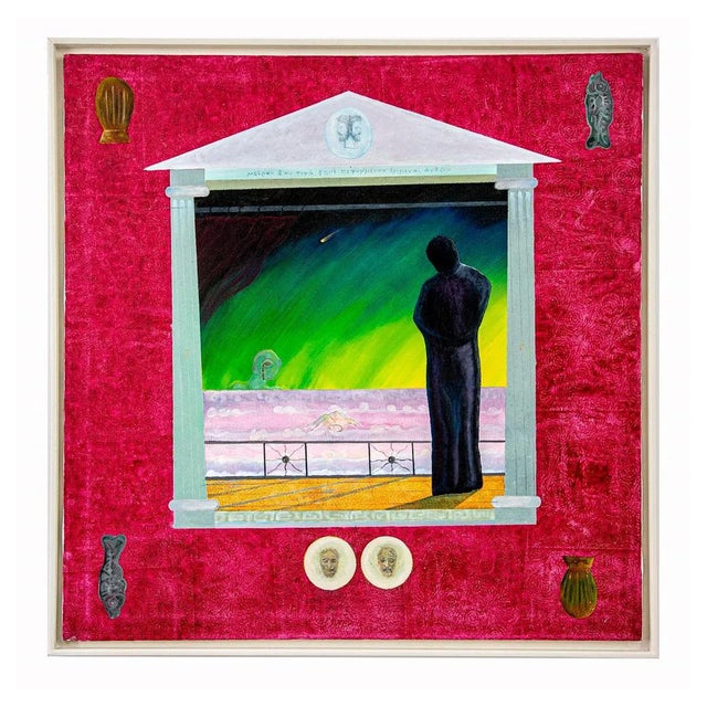 Marco Amici, Teatrino, Ithaca, 2000s, Original Oil Painting On Canvas For Sale