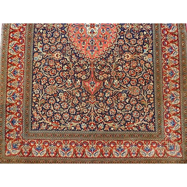 Ghom Rug in Wool and Cotton, 1980s For Sale - Image 6 of 11