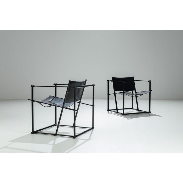 Pastoe Cubic FM61 Lounge Chairs attributed to Radboud Van Beekum for Pastoe, Netherlands, 1980, Set of 2 For Sale - Image 4 of 15