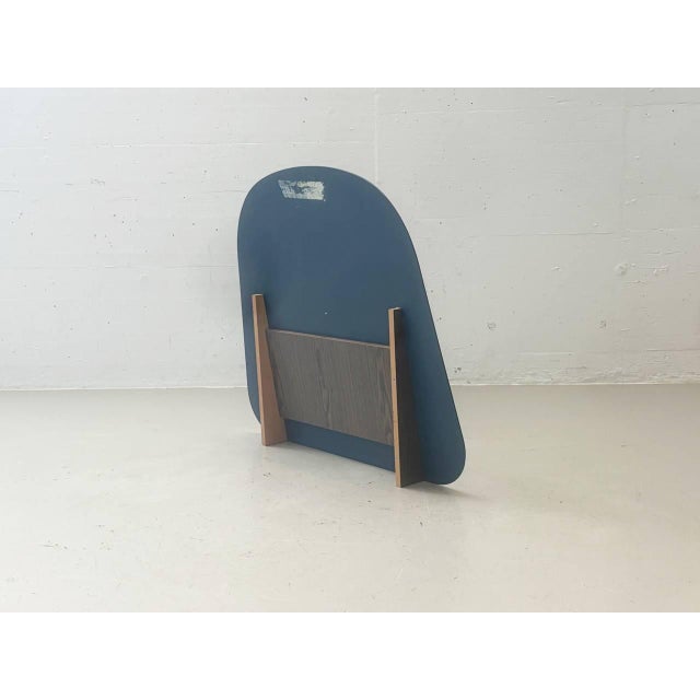 Mid-Century Organically Shaped Standing Mirror with Wooden Frame For Sale - Image 10 of 14