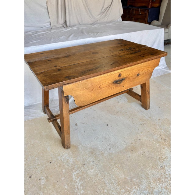 French 19th Century French Pine Side Table For Sale - Image 3 of 12