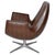 Animal Skin Pair of Mid-Century Brown Leather Chairs With Metal Base. Italy, 1970s For Sale - Image 7 of 7