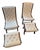 Pair of Mid-Century Japanese Obi/Slipper Chairs & Ottomans – Showa Era For Sale