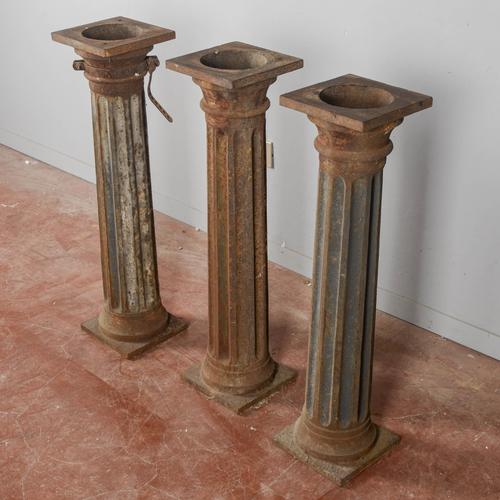 Antique Cast Iron Columns For Sale - Image 6 of 18