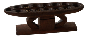 Mid-Century African Hand-Carved Wooden Mancala Game Board, 1950s